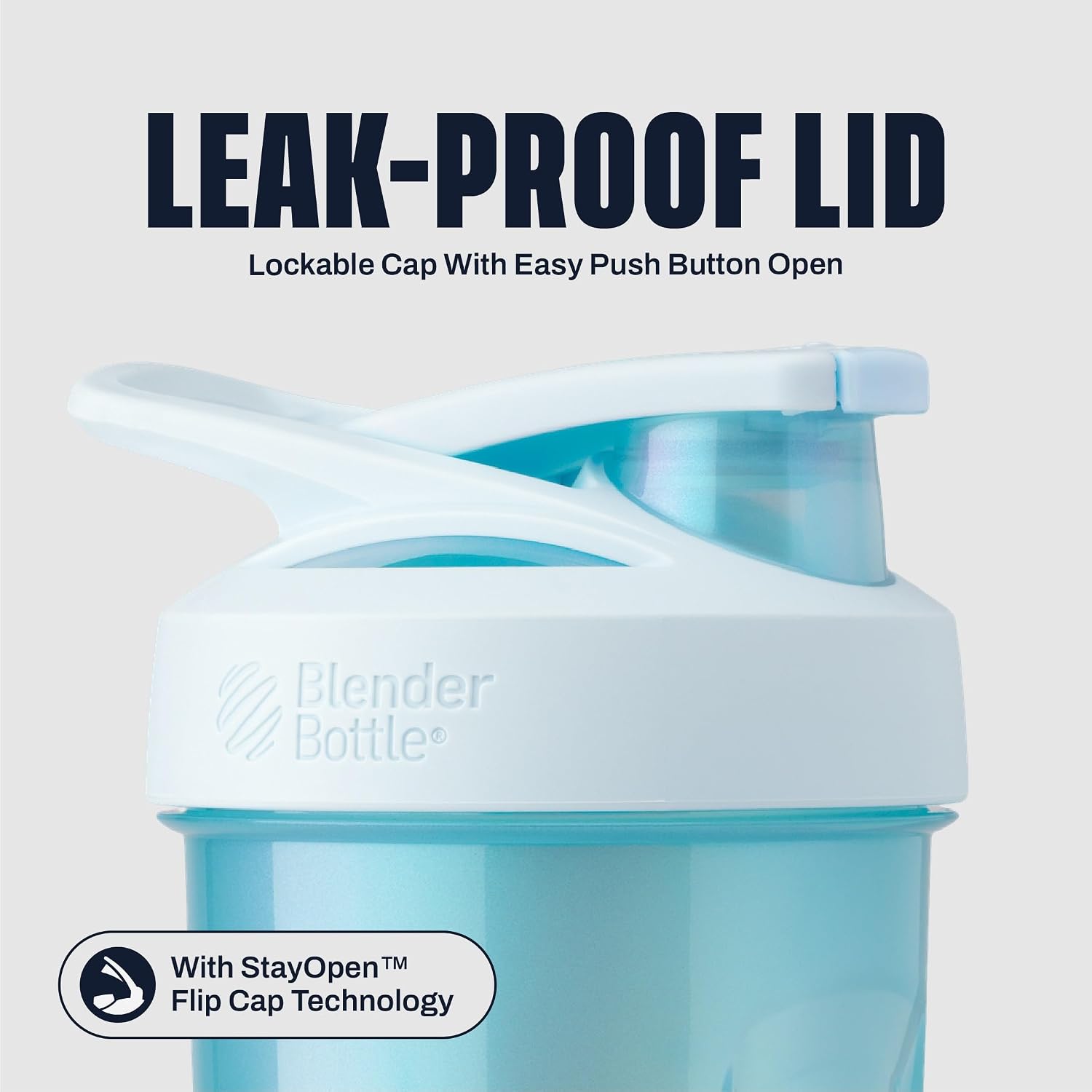 BlenderBottle Sport Flip Tritan Shaker Bottle 28 oz Blue Haze