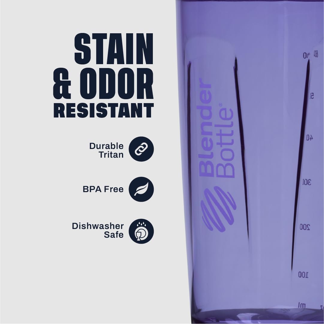 BlenderBottle Sport Flip Tritan Shaker Bottle 28 oz Purple