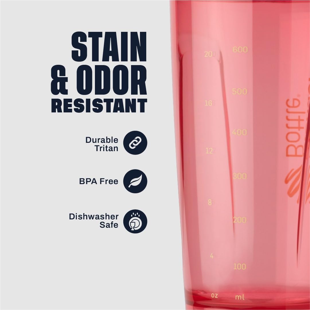 BlenderBottle Sport Flip Tritan Shaker Bottle 28 oz Electric Pink