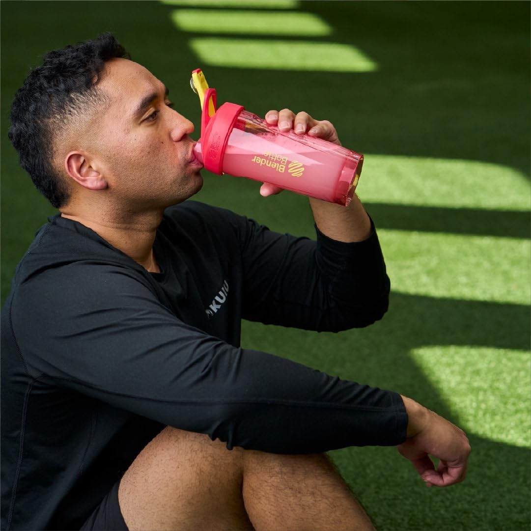 BlenderBottle Sport Flip Tritan Shaker Bottle 28 oz Electric Pink