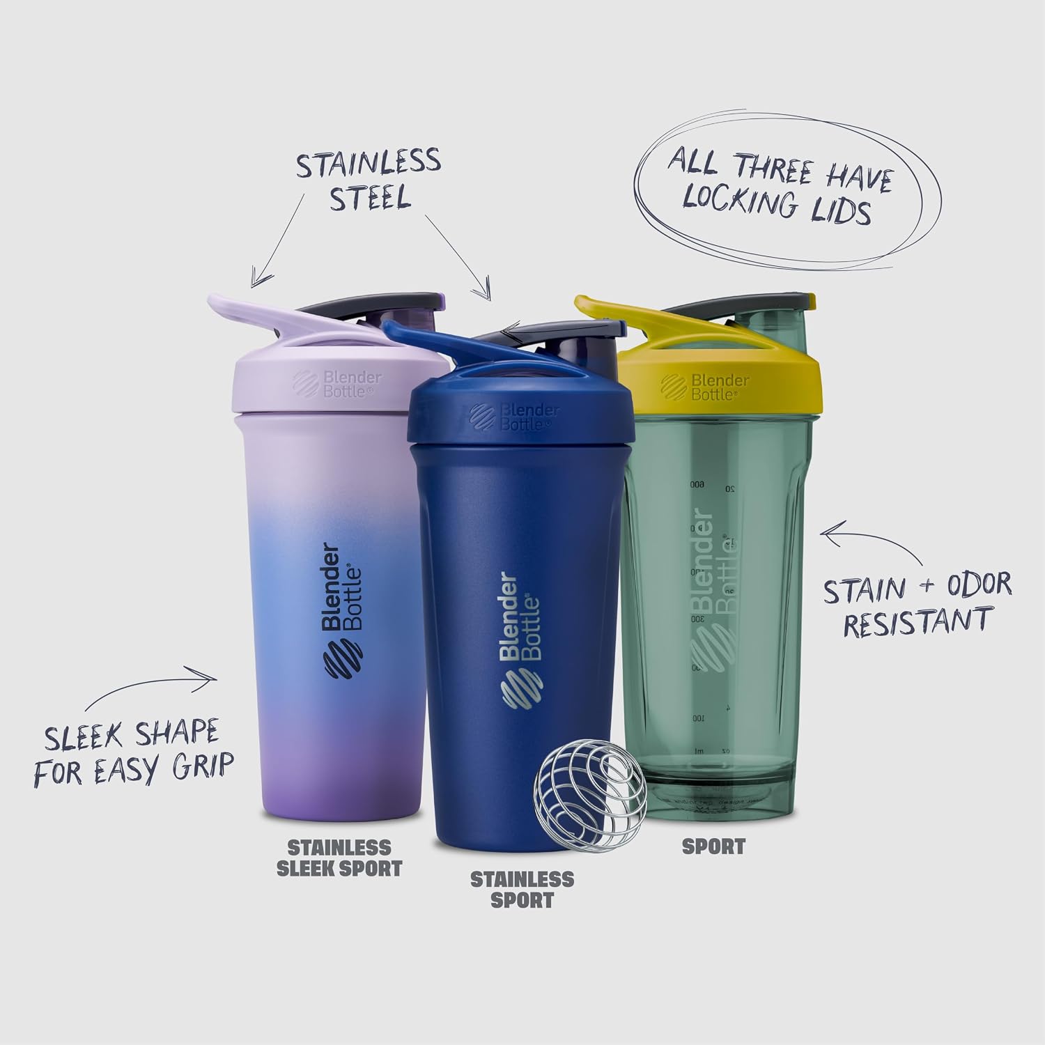 BlenderBottle Sport Flip Tritan Shaker Bottle 28 oz Black