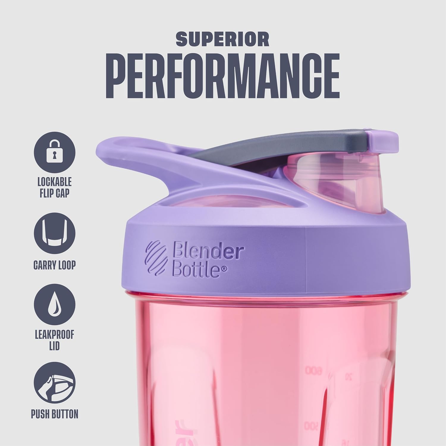 BlenderBottle Sport Flip Tritan Shaker Bottle 28 oz Purple Purple/Pink