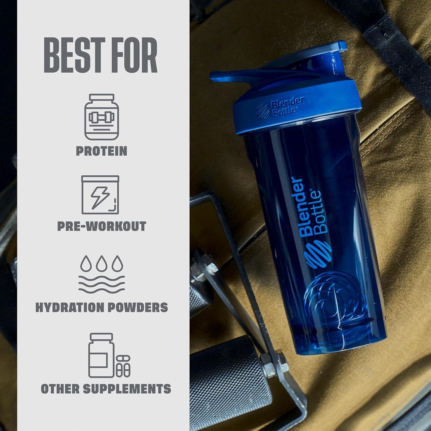 BlenderBottle Sport Flip Tritan Shaker Bottle 28 oz Blue Blue - New
