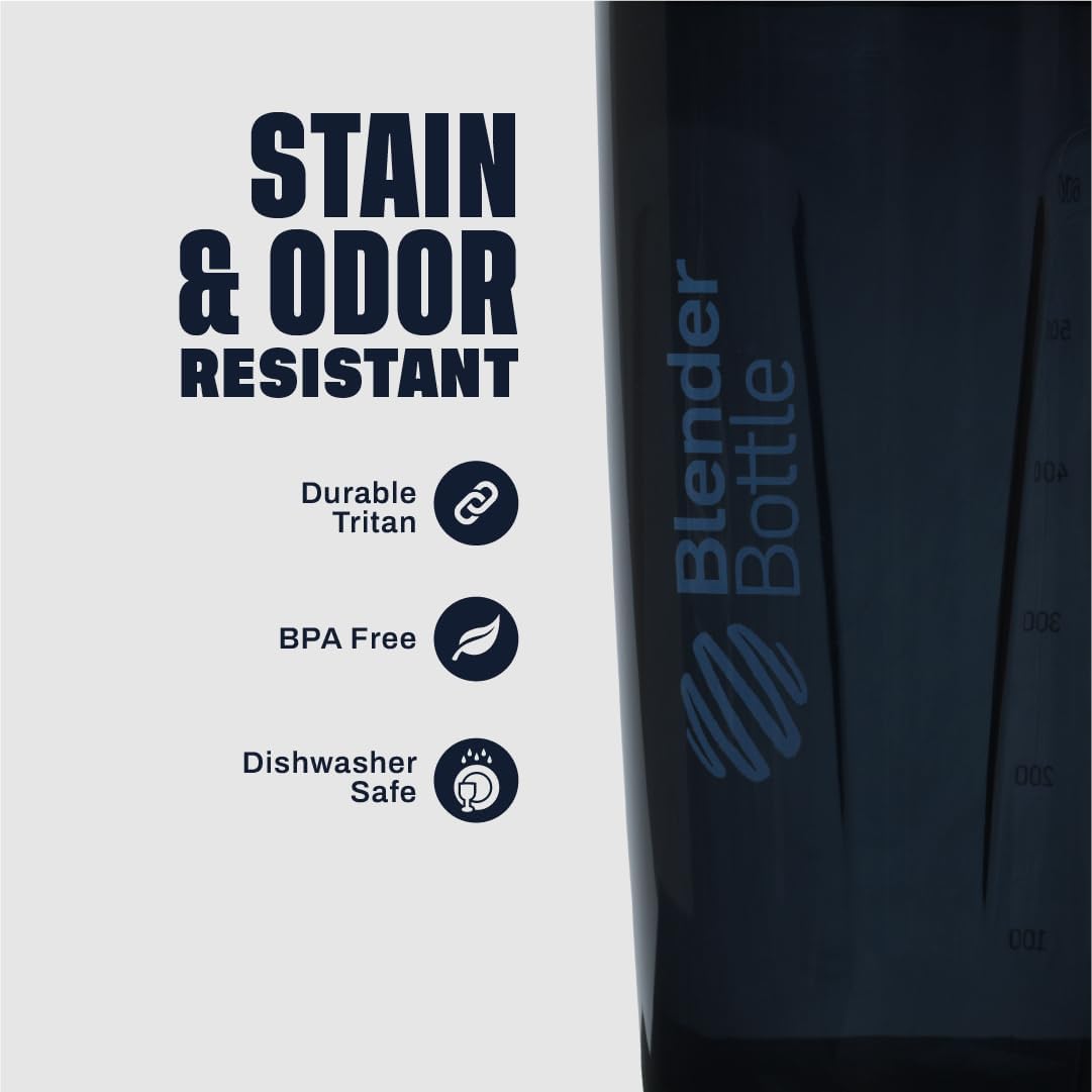 BlenderBottle Sport Flip Tritan Shaker Bottle 28 oz Black Black - New