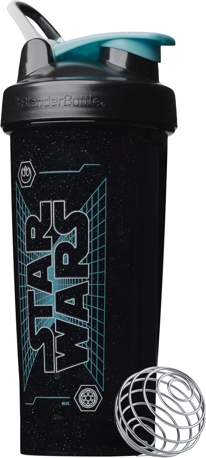 BlenderBottle Star Wars ProSeries Tritan Shaker Bottle 28 oz Black Grid Game