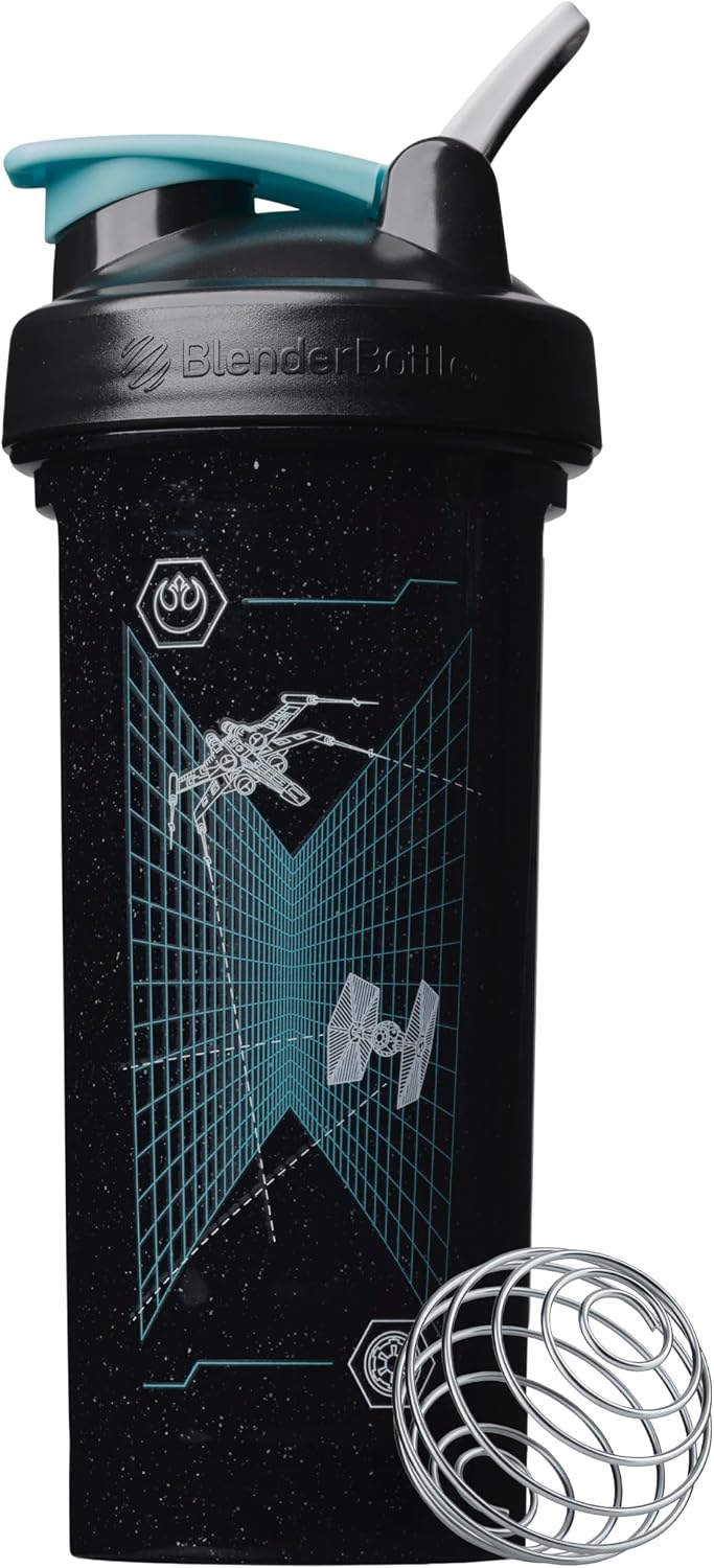 BlenderBottle Star Wars ProSeries Tritan Shaker Bottle 28 oz Black Grid Game