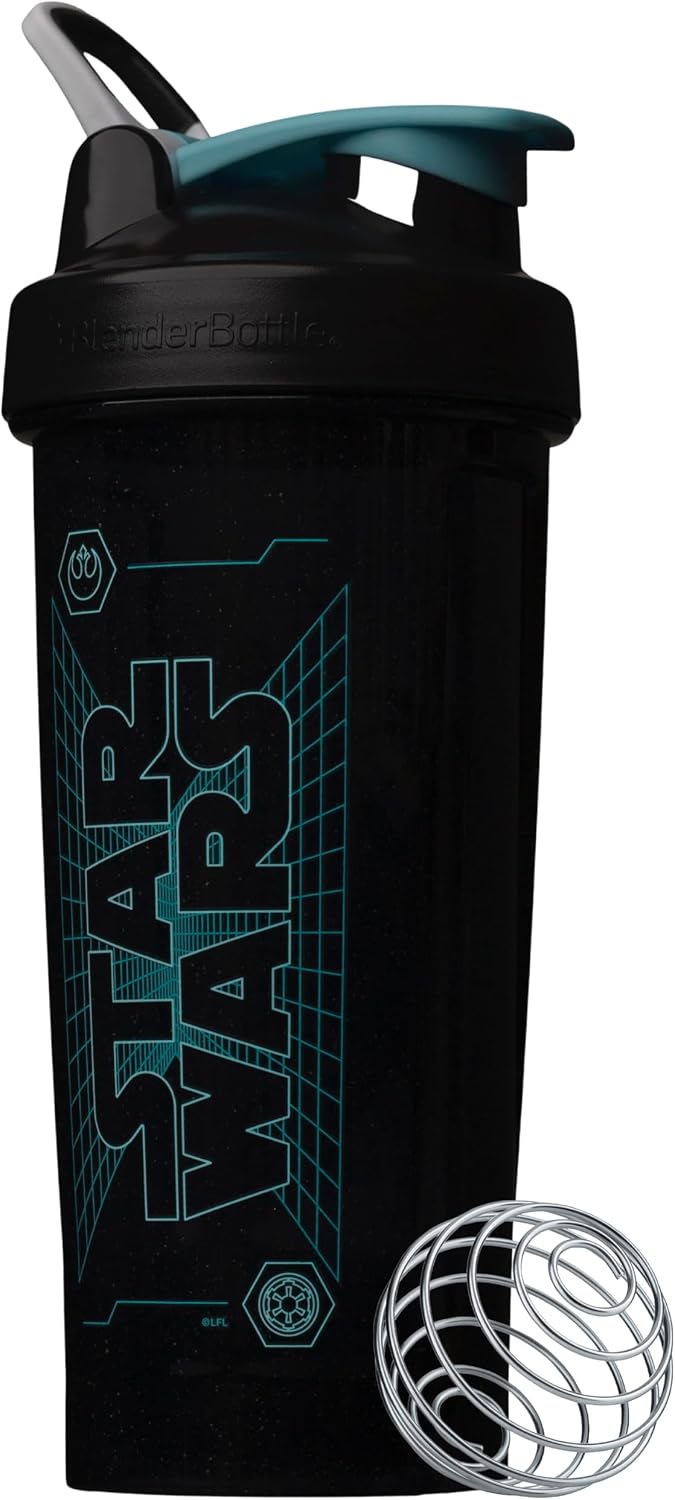 BlenderBottle Star Wars ProSeries Tritan Shaker Bottle 28 oz Black Grid Game