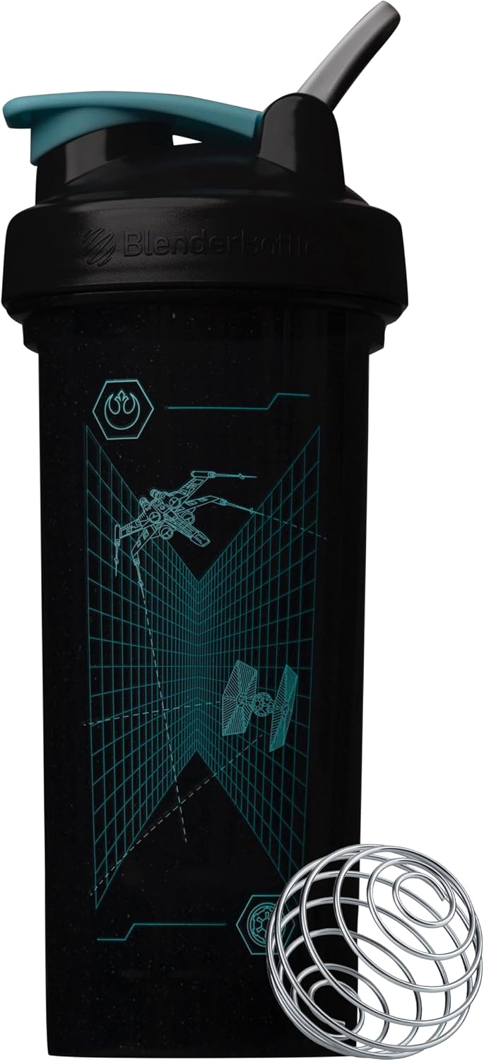 BlenderBottle Star Wars ProSeries Tritan Shaker Bottle 28 oz Black Grid Game