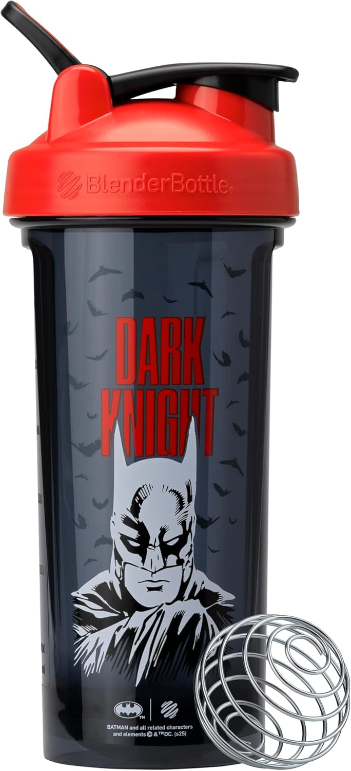 BlenderBottle Justice League ProSeries Tritan Shaker Bottle 28 oz Red/Black Full-Color Red/Black