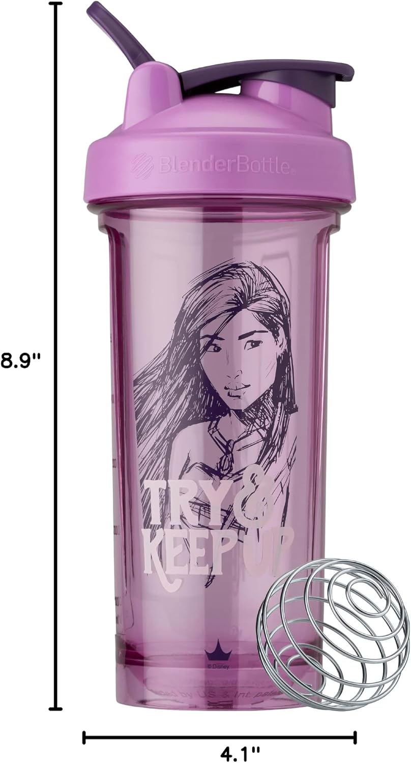 BlenderBottle Princess ProSeries Tritan Shaker Bottle 28 oz Purple Pocahontas