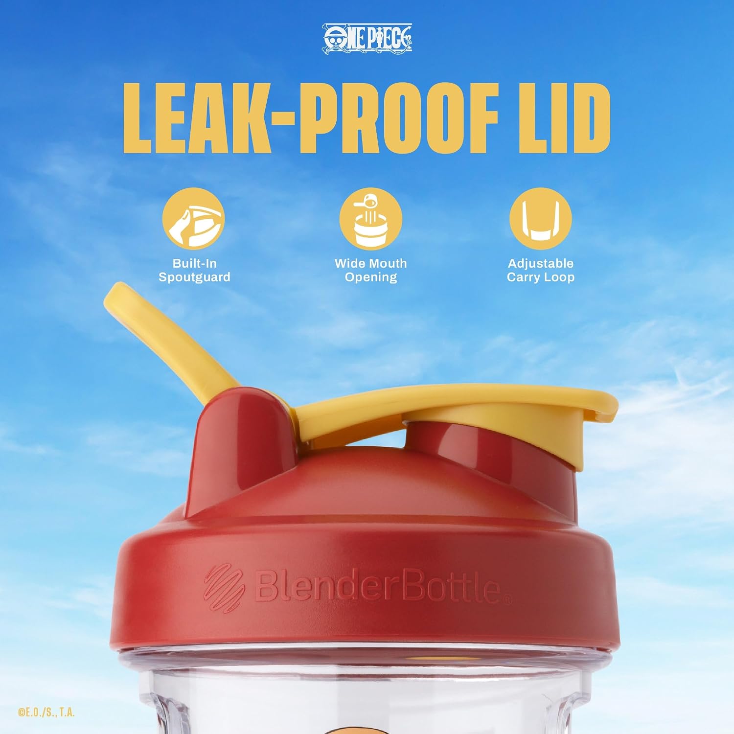 BlenderBottle One Piece ProSeries Tritan Shaker Bottle 28 oz Luffy