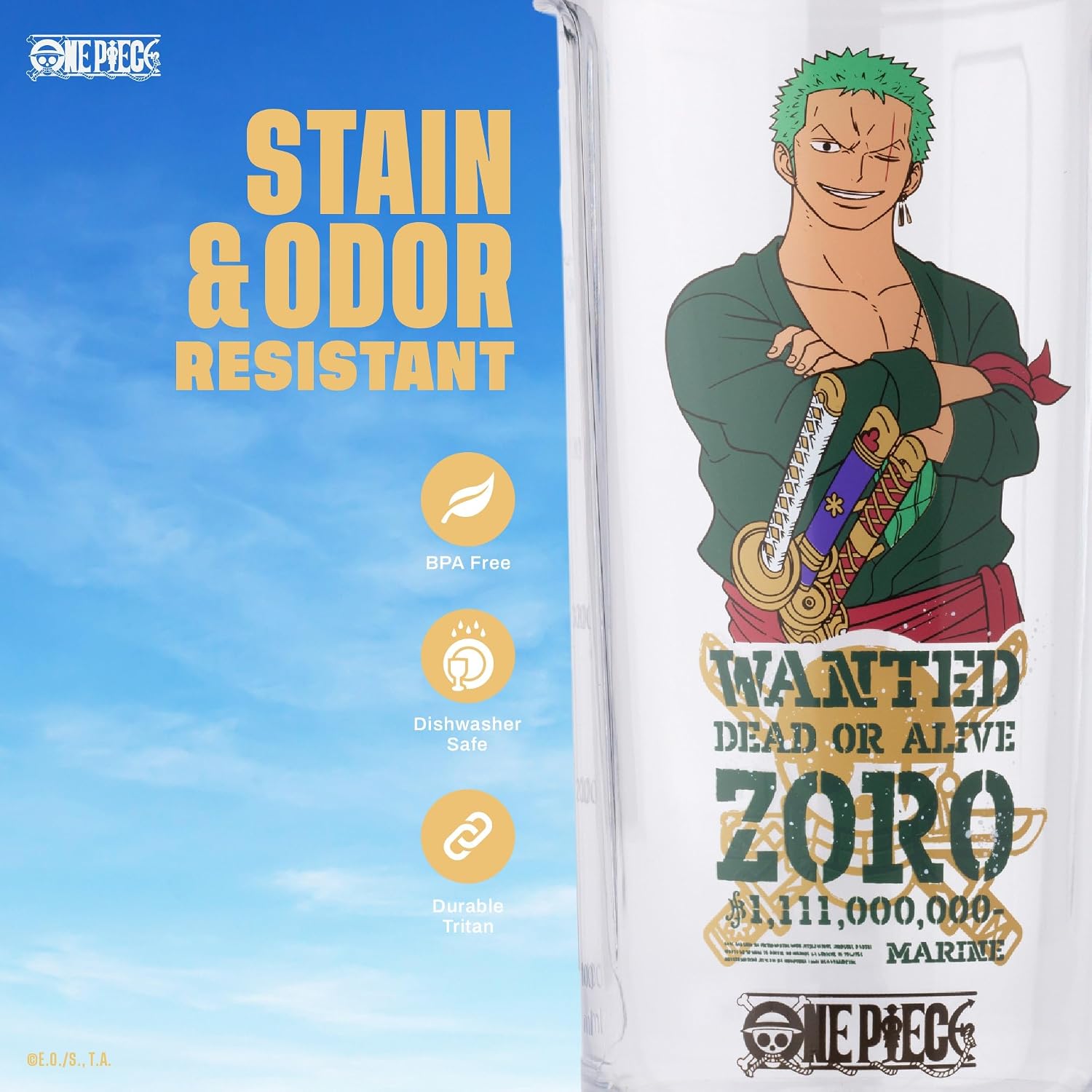 BlenderBottle One Piece ProSeries Tritan Shaker Bottle 28 oz Zoro