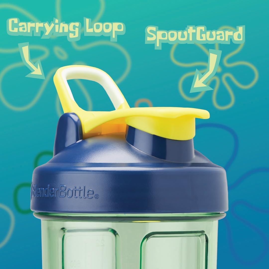 BlenderBottle SpongeBob ProSeries Tritan Shaker Bottle 28 oz Blue Im Ready!