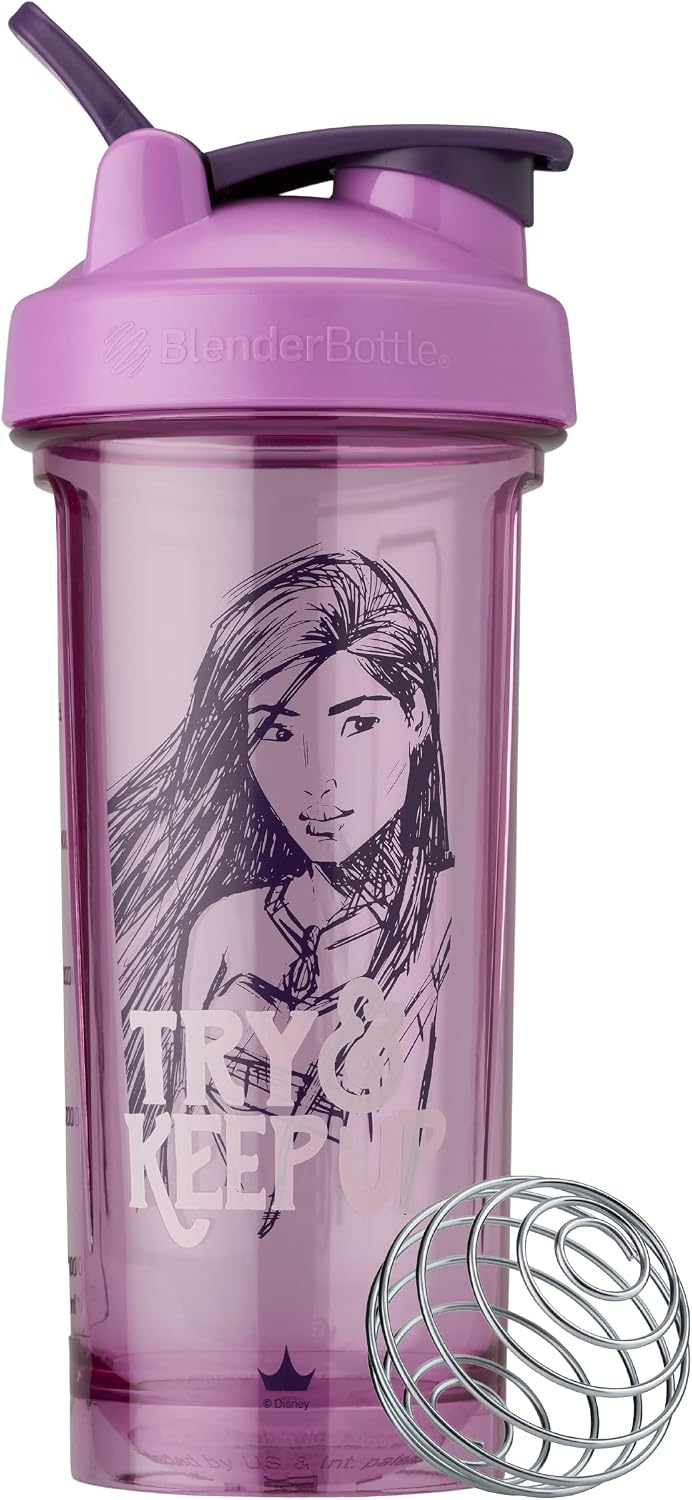 BlenderBottle Princess ProSeries Tritan Shaker Bottle 28 oz Purple Pocahontas