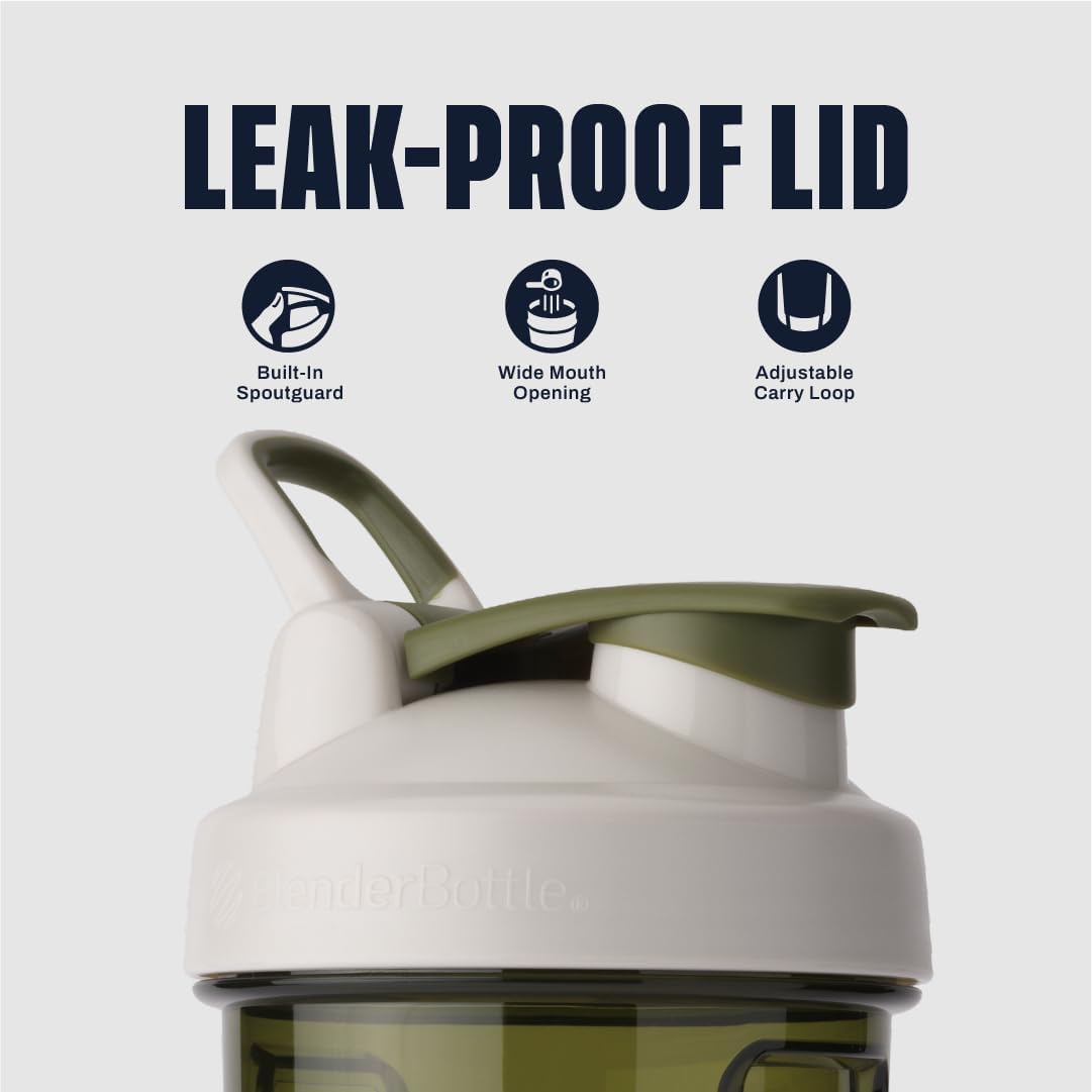 BlenderBottle ProSeries Tritan Shaker Bottle 28 oz Grey/Green