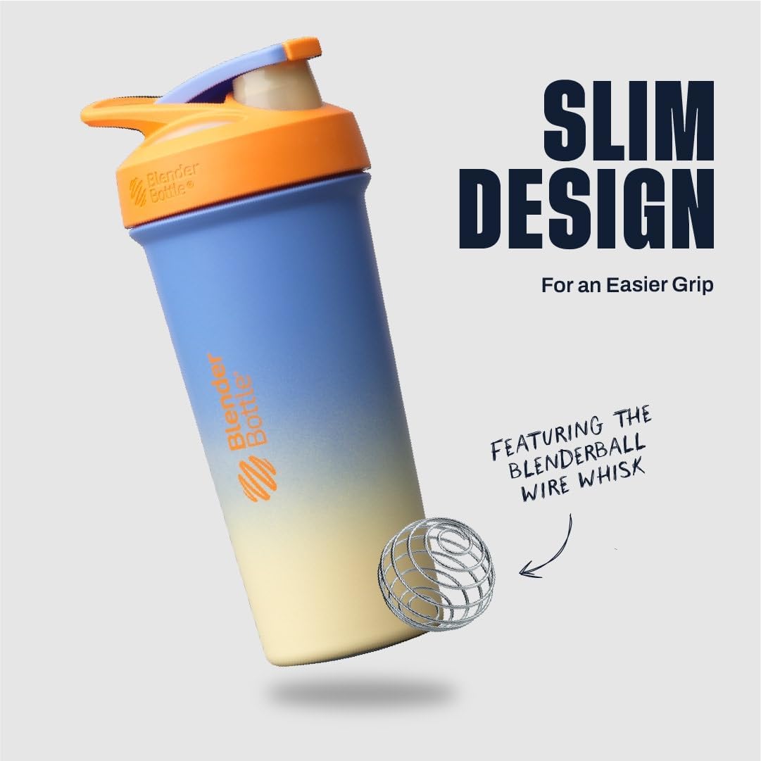 BlenderBottle Sport Sleek Stainless Steel Shaker Bottle 25 oz Dandelion