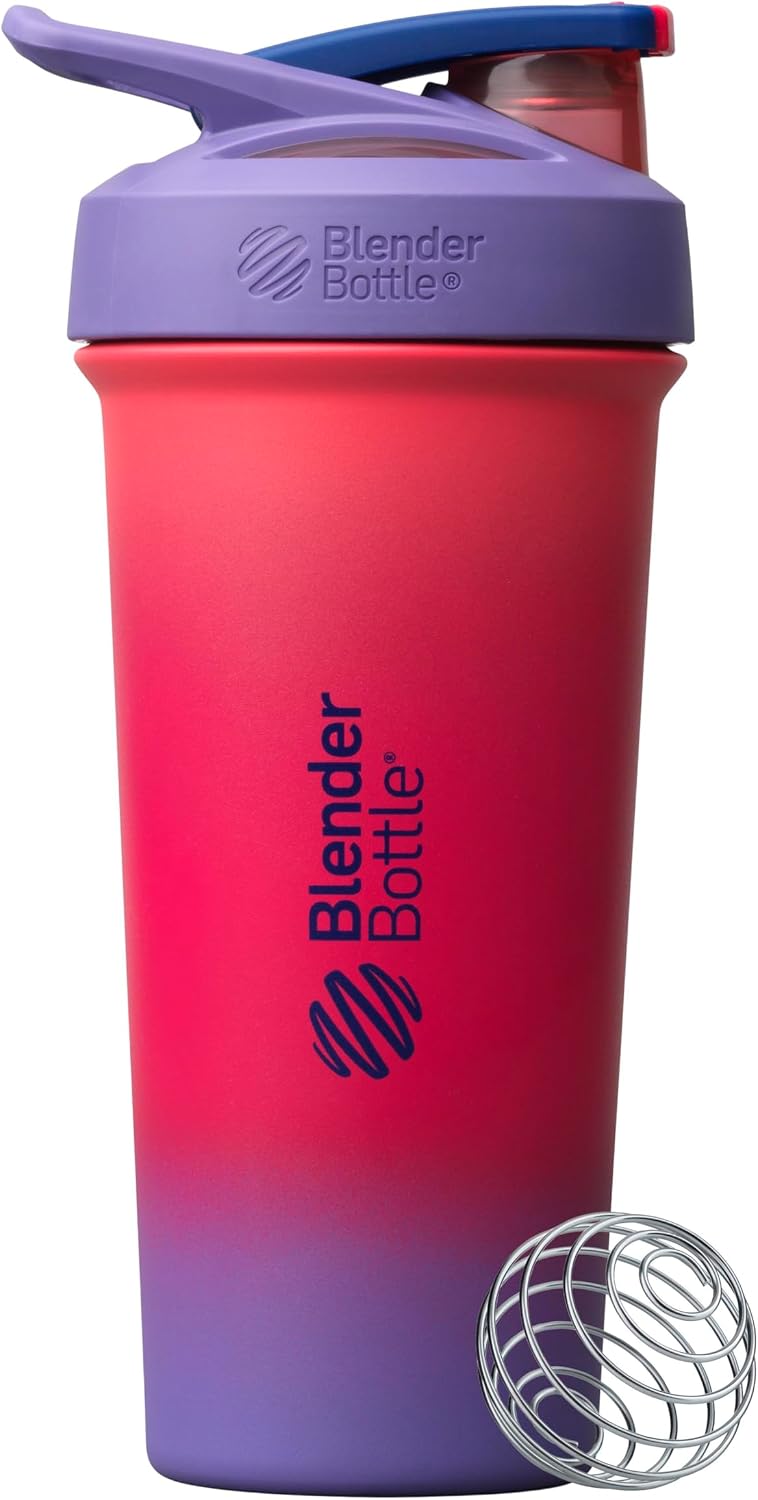 BlenderBottle Sport Sleek Stainless Steel Shaker Bottle 25 oz Neon Sunset