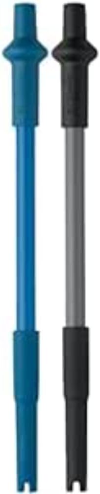 BlenderBottle Stay-In-Bottle Reusable Silicone Straws for BlenderBottle Shaker Bottles, Black and Blue (2 Pack)