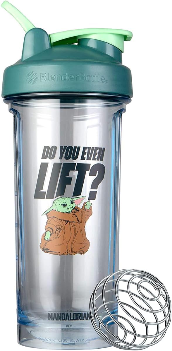 BlenderBottle Star Wars ProSeries Tritan Shaker Bottle 28 oz Green Do You Even Lift?
