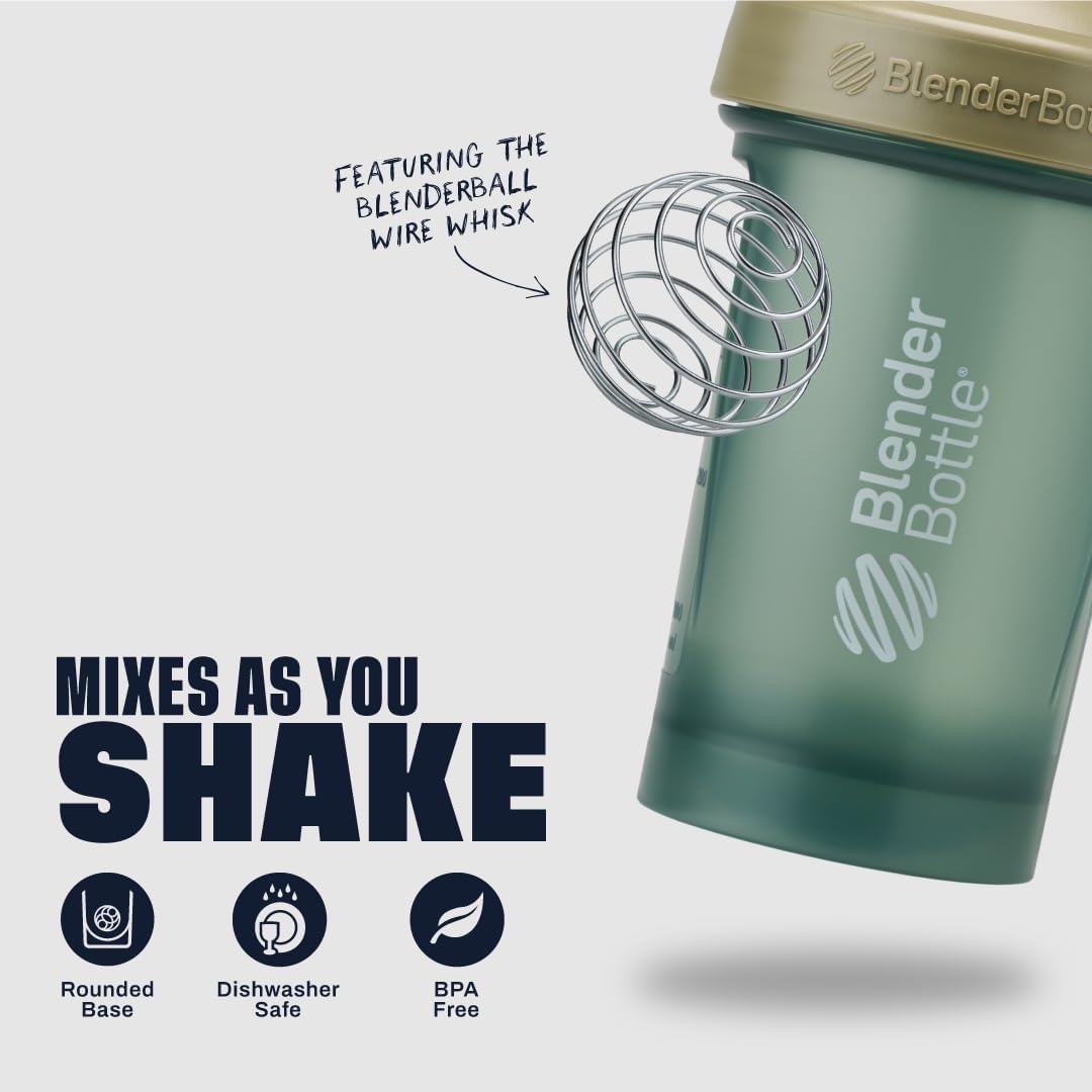 BlenderBottle Classic V2 Plastic Shaker Bottle 20 oz Tan