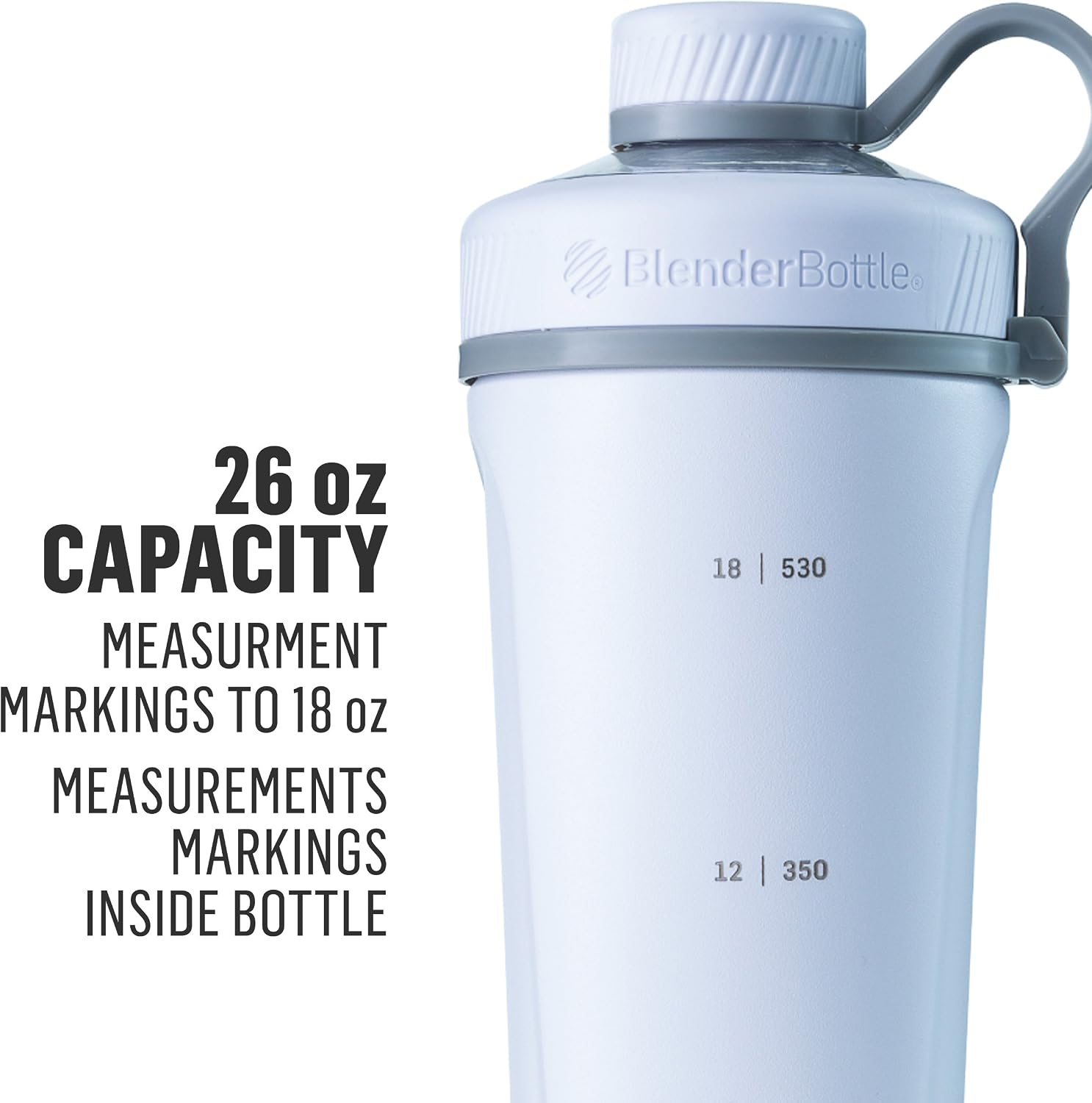 BlenderBottle Radian Stainless Steel Shaker Bottle 26 oz Black Matte Black