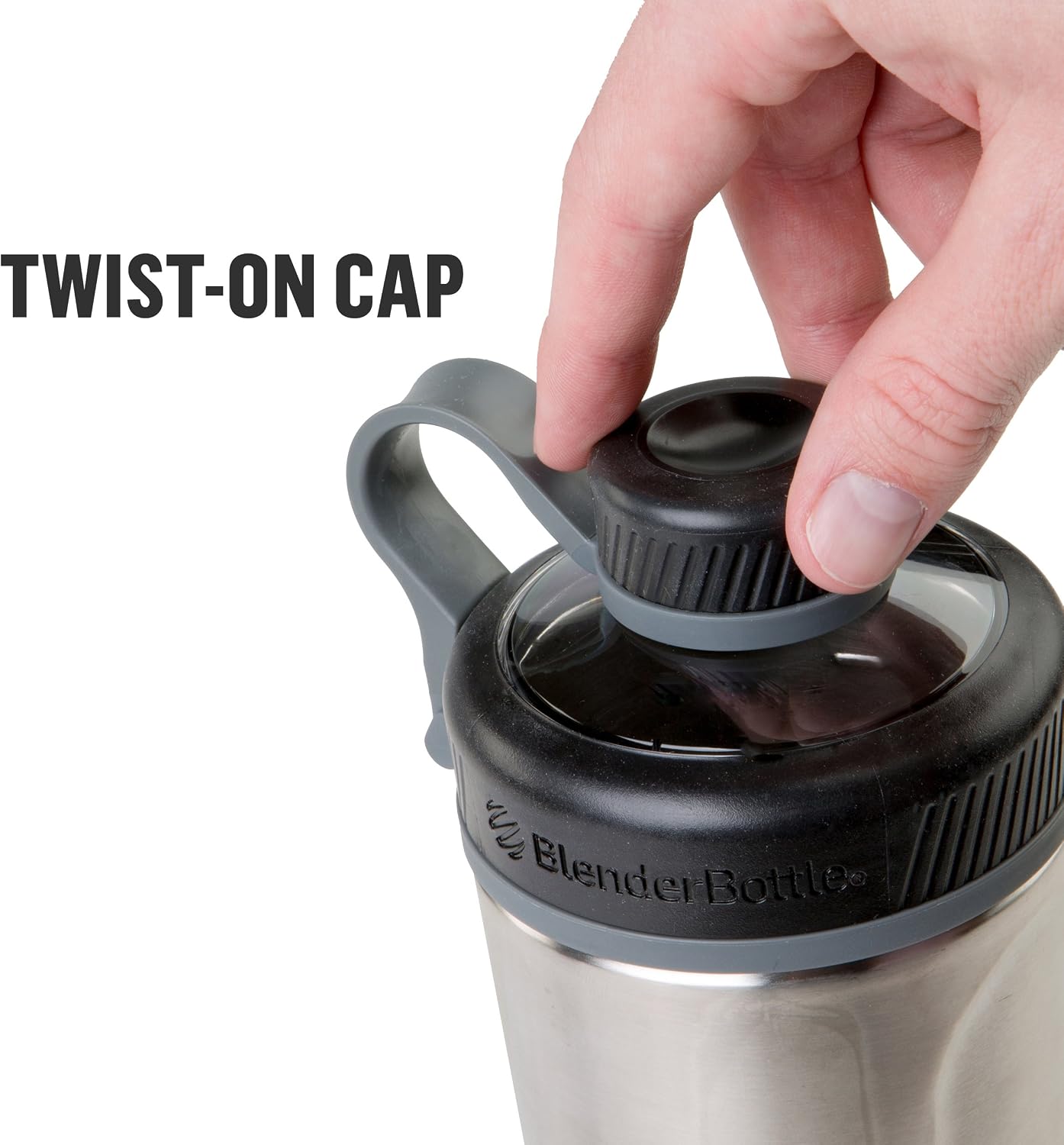 BlenderBottle Radian Stainless Steel Shaker Bottle 26 oz Black Matte Black