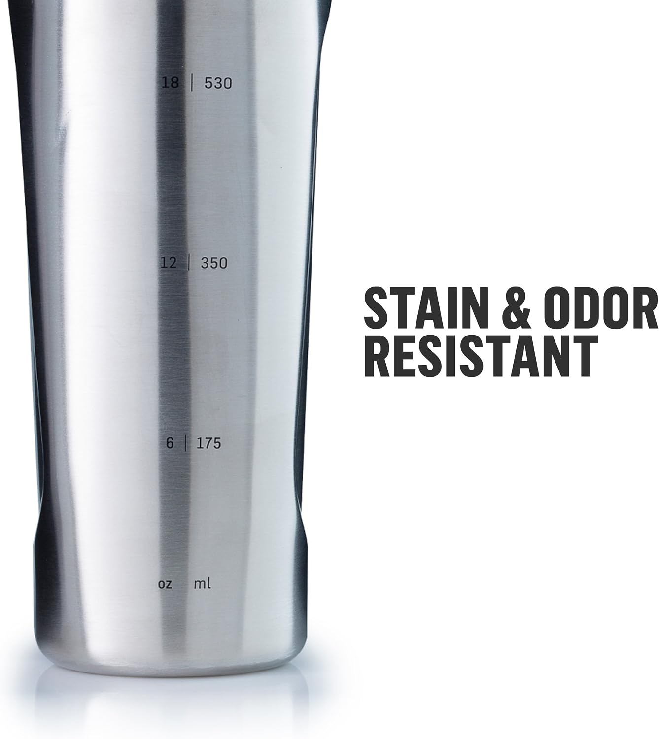 BlenderBottle Radian Stainless Steel Shaker Bottle 26 oz Black Matte Black