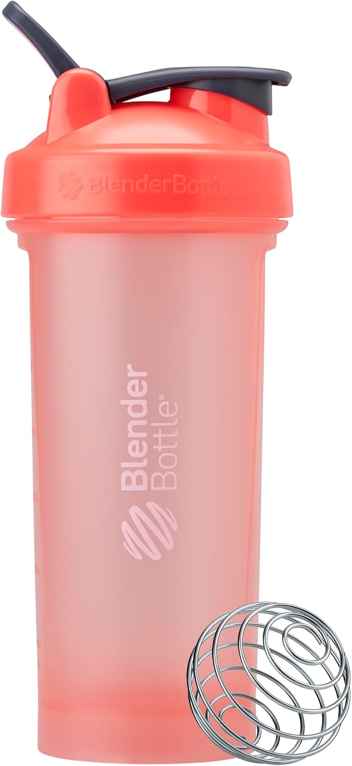 BlenderBottle Classic V2 Plastic Shaker Bottle 28 oz Coral