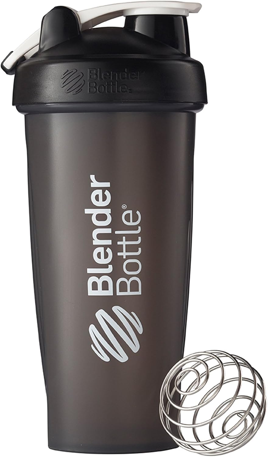 BlenderBottle Classic Loop Top (Discontinued Style), 28-Ounce, Black/Black