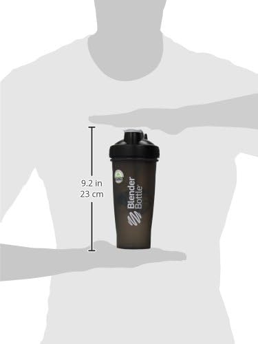 BlenderBottle Classic Loop Top (Discontinued Style), 28-Ounce, Black/Black