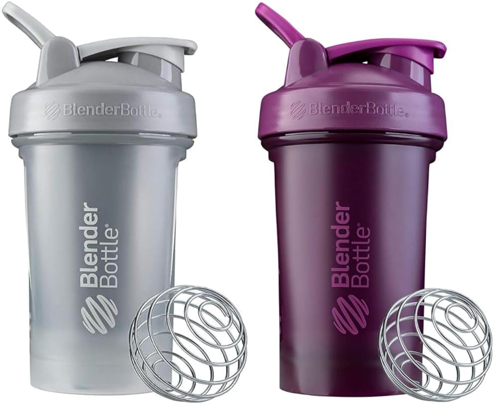 BlenderBottle Classic V2 Shaker Bottle 2-Pack 20-Ounce Protein Shakes Pre Workout