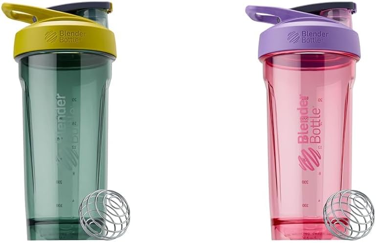 BlenderBottle 28-Ounce Strada Shaker Cup Bundle - Yellow and Purple