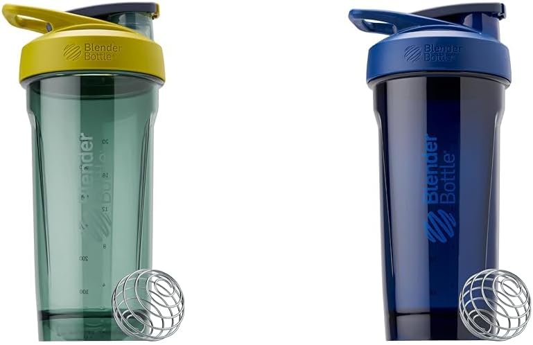 BlenderBottle 28-Ounce Strada Shaker Cup Bundle - Yellow and Blue