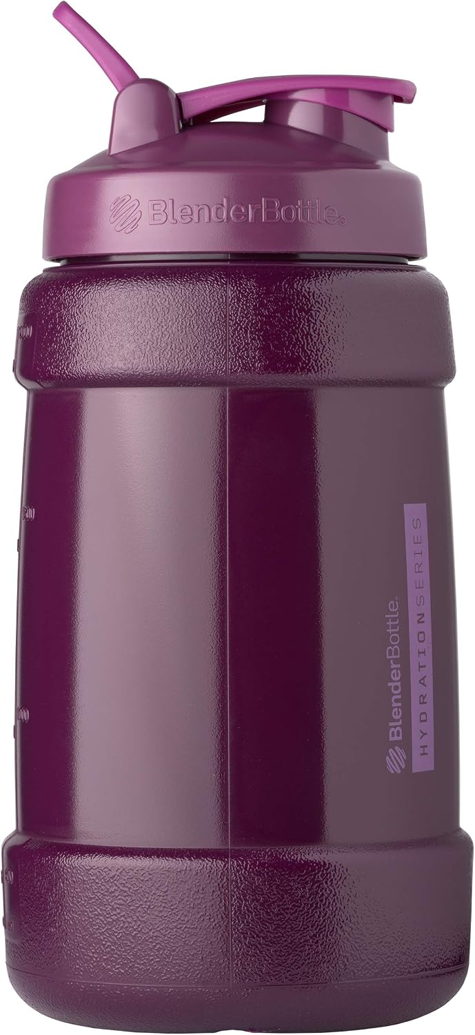 BlenderBottle Hydration Extra Large Koda Water Jug, 2.2-Liter, Plum (Pack of 6)