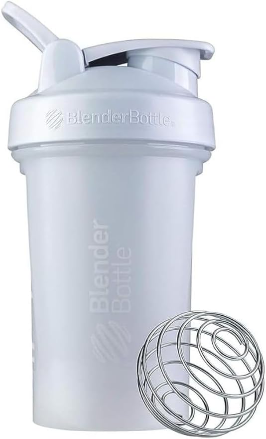BlenderBottle Classic V2 20-Ounce Shaker Bottles, White and Black