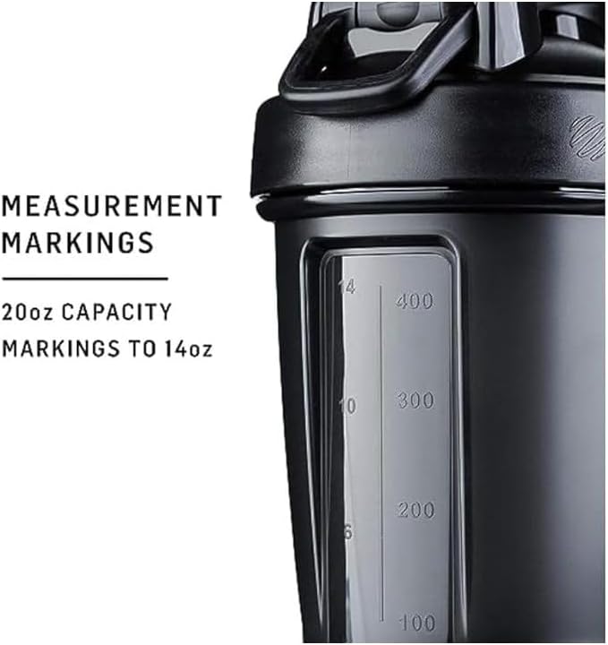 BlenderBottle Classic V2 20-Ounce Shaker Bottles, White and Black