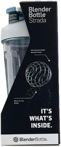 Blender Bottle Strada Shaker Bottle, 28 Ounce (2 Count) - Black/White