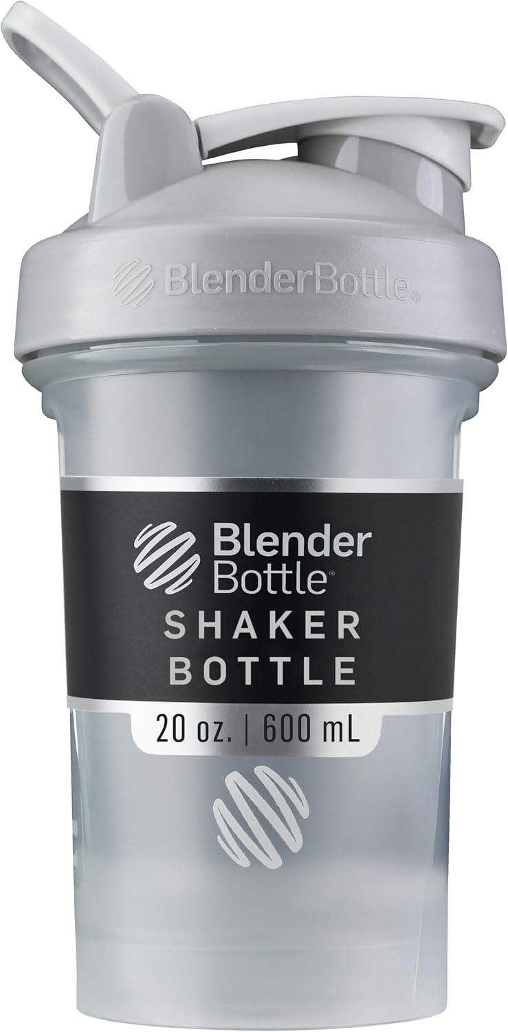 BlenderBottle Classic V2 Plastic Shaker Bottle 20 oz Pebble Grey