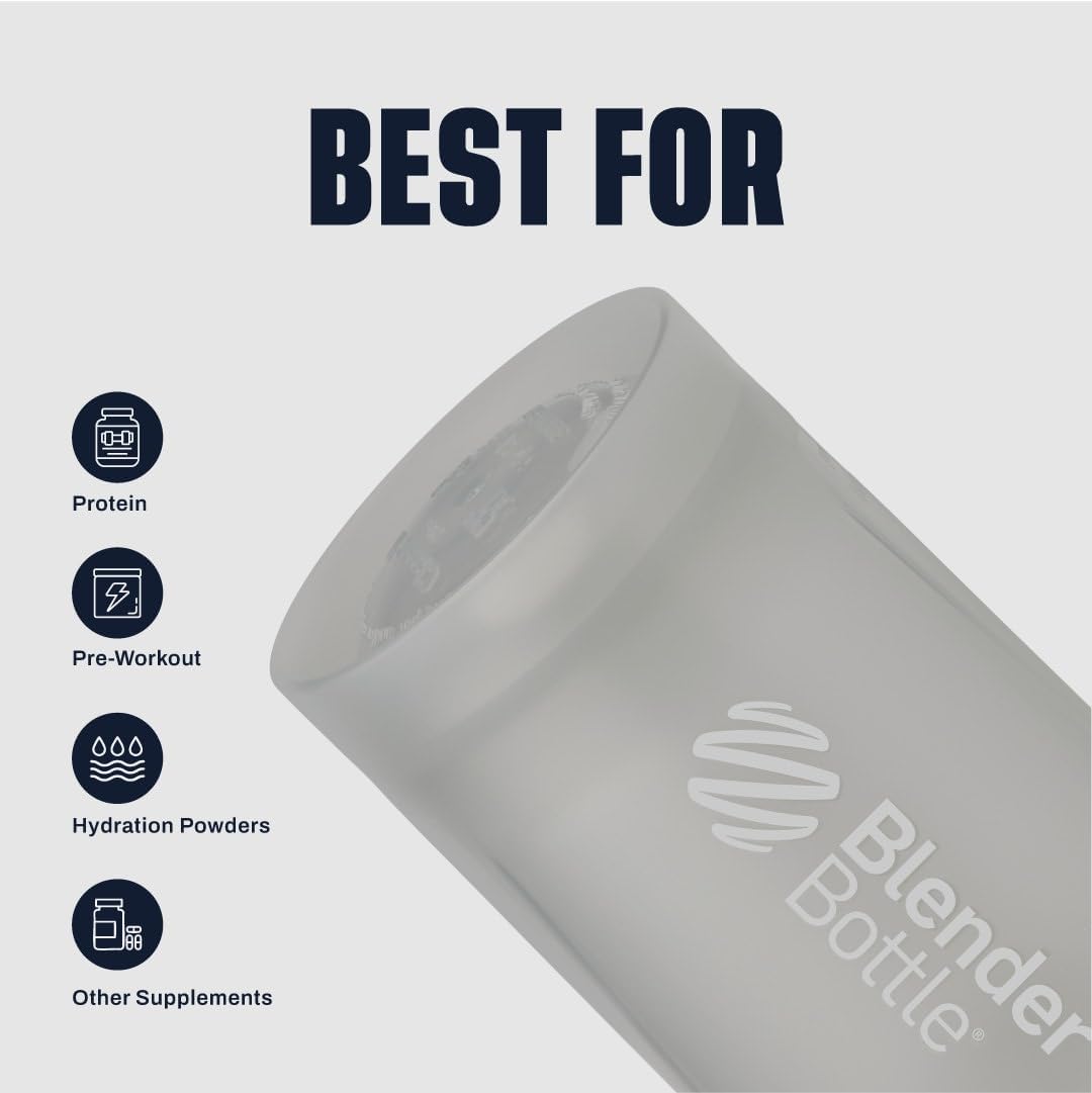 BlenderBottle Classic V2 Plastic Shaker Bottle 20 oz Pebble Grey