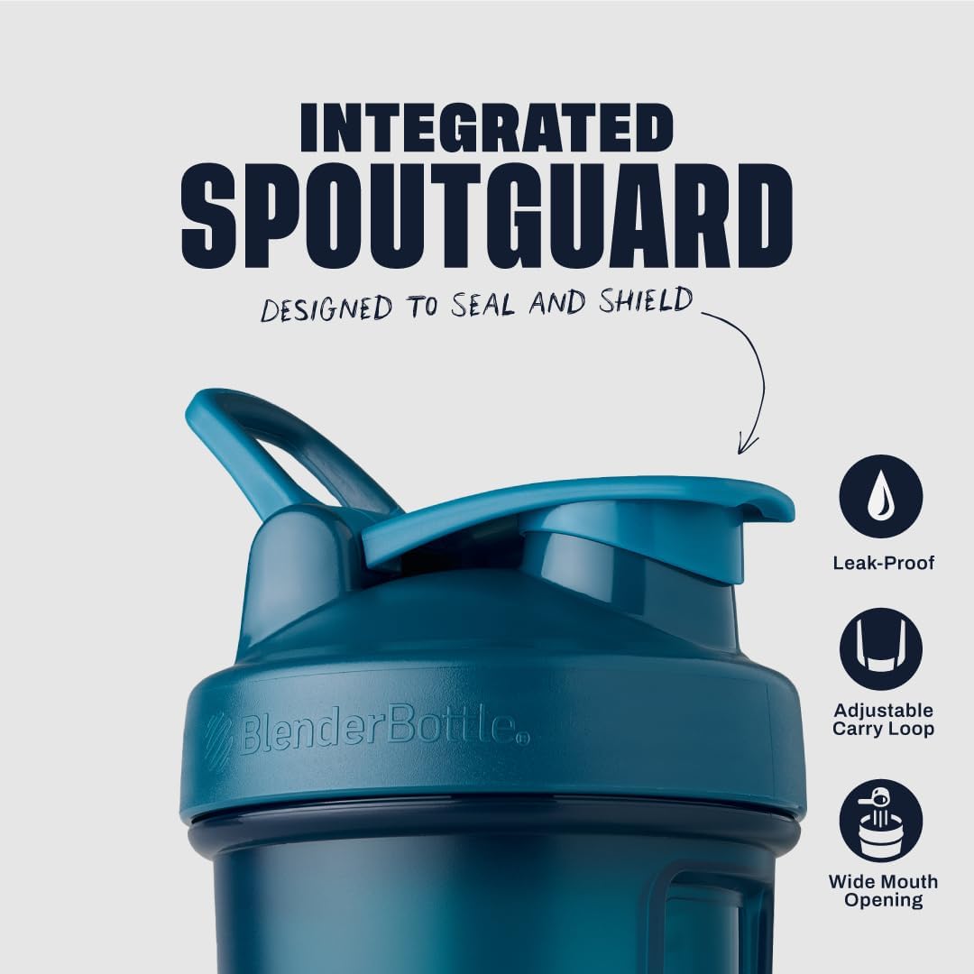 BlenderBottle Classic V2 Plastic Shaker Bottle 28 oz Ocean Blue