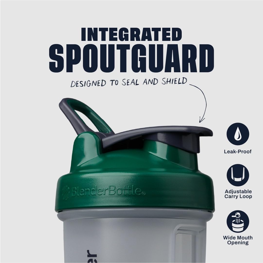 BlenderBottle Classic V2 Plastic Shaker Bottle 28 oz Green