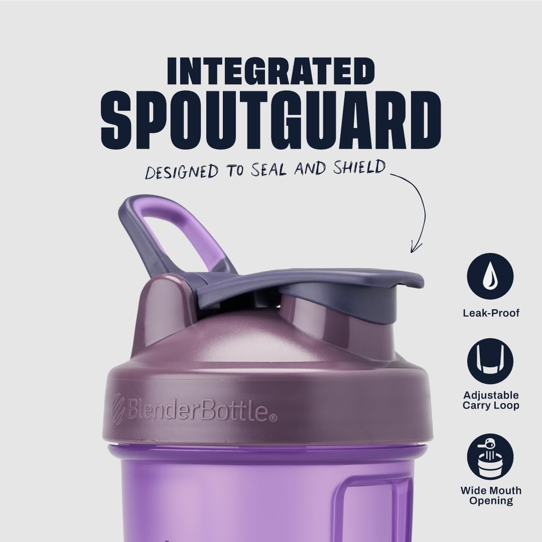 BlenderBottle Classic V2 Plastic Shaker Bottle 28 oz Purple
