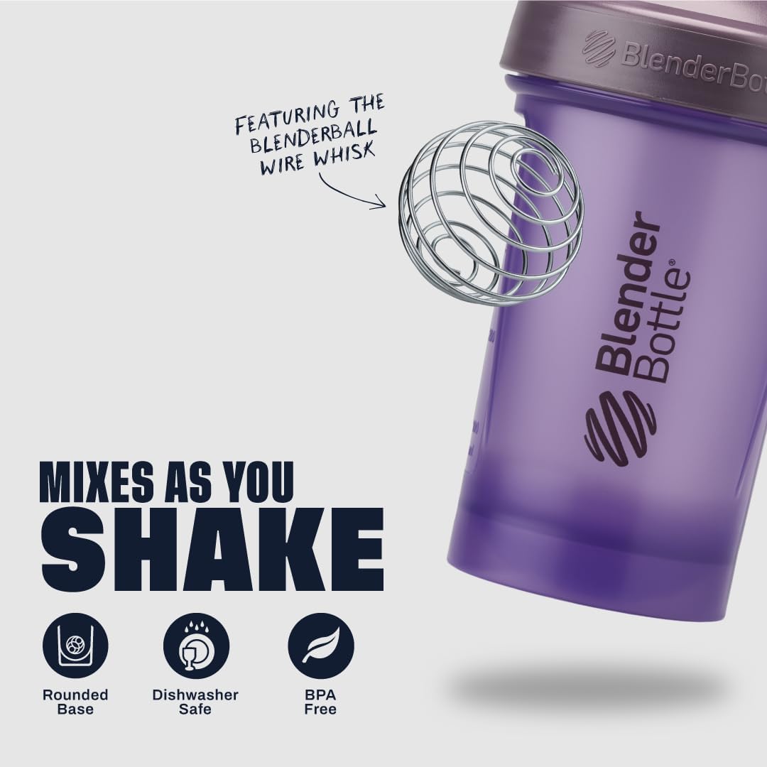 BlenderBottle Classic V2 Plastic Shaker Bottle 28 oz Purple