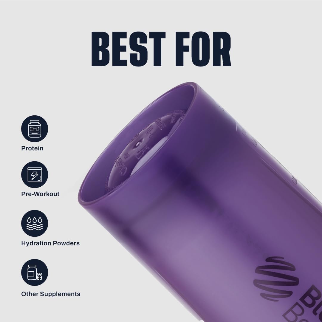BlenderBottle Classic V2 Plastic Shaker Bottle 28 oz Purple