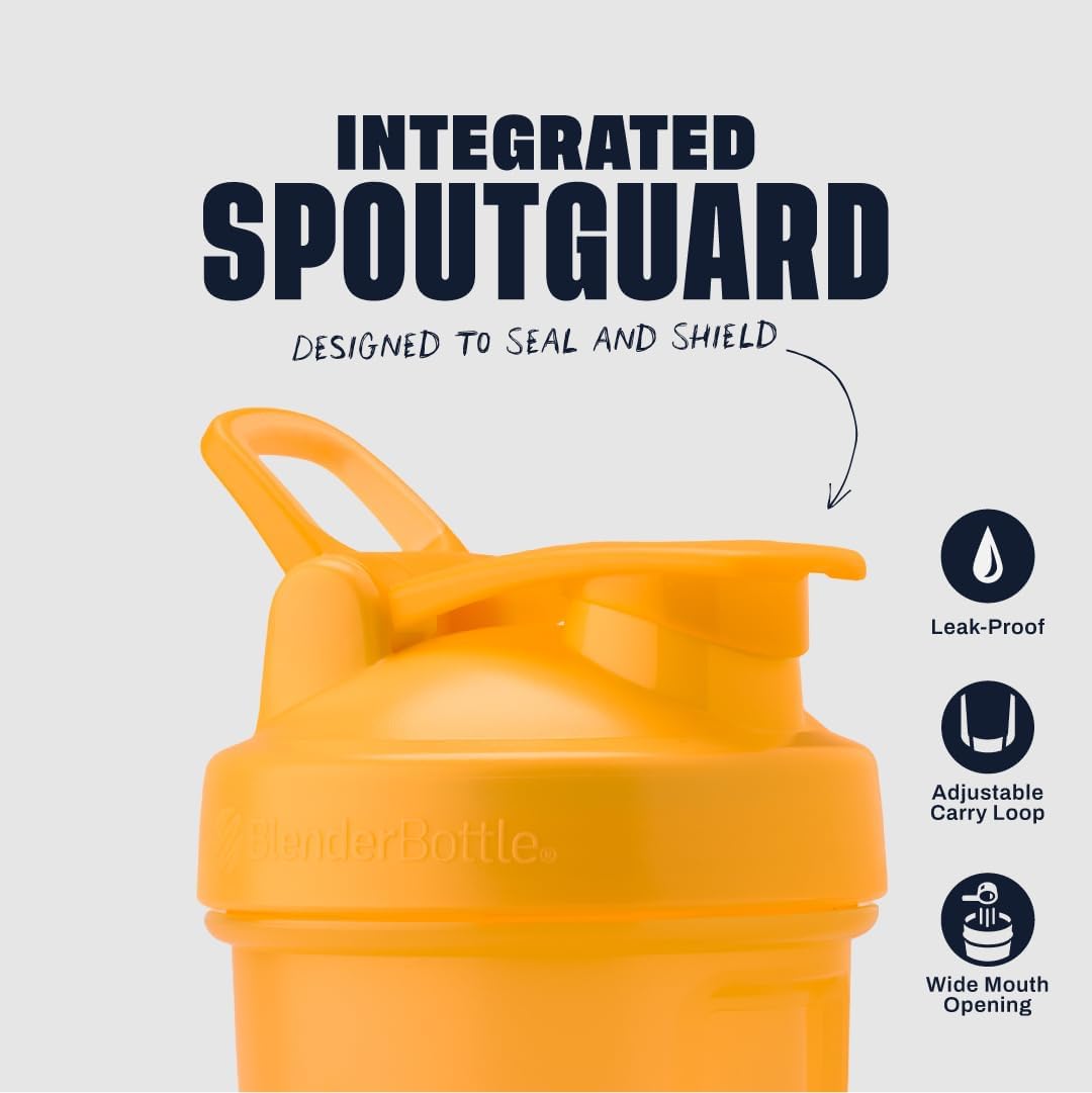 BlenderBottle Classic V2 Plastic Shaker Bottle 28 oz Mango