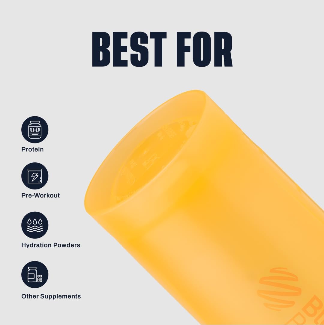 BlenderBottle Classic V2 Plastic Shaker Bottle 28 oz Mango