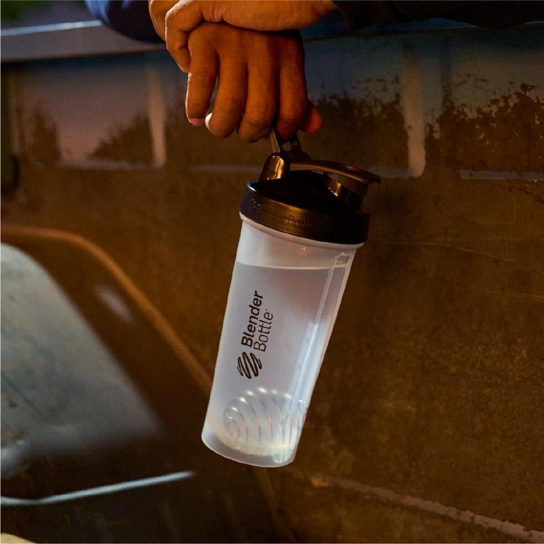 BlenderBottle Classic V2 Plastic Shaker Bottle 28 oz Black Clear