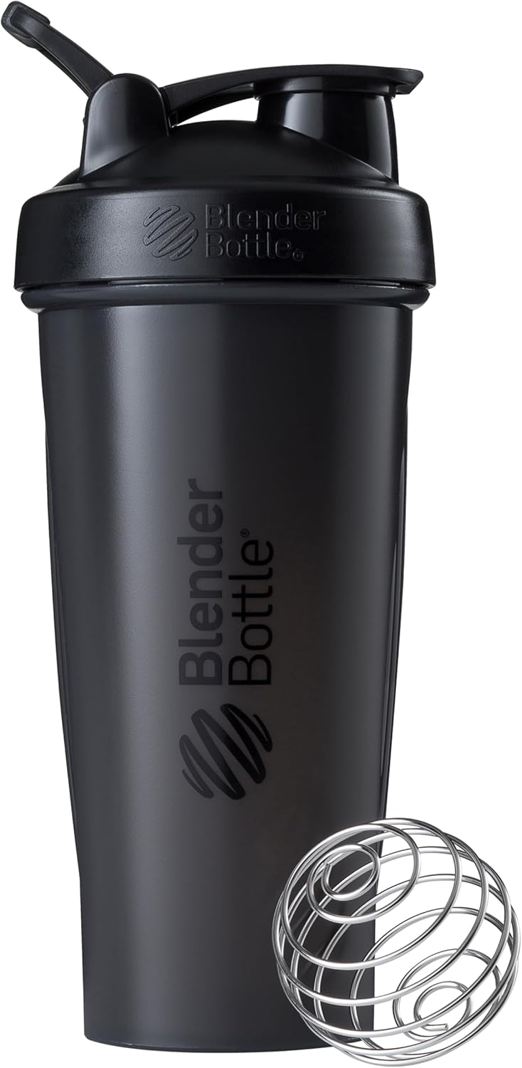 BlenderBottle Classic V1 Plastic Shaker Bottle 28 oz Black Full Color Black