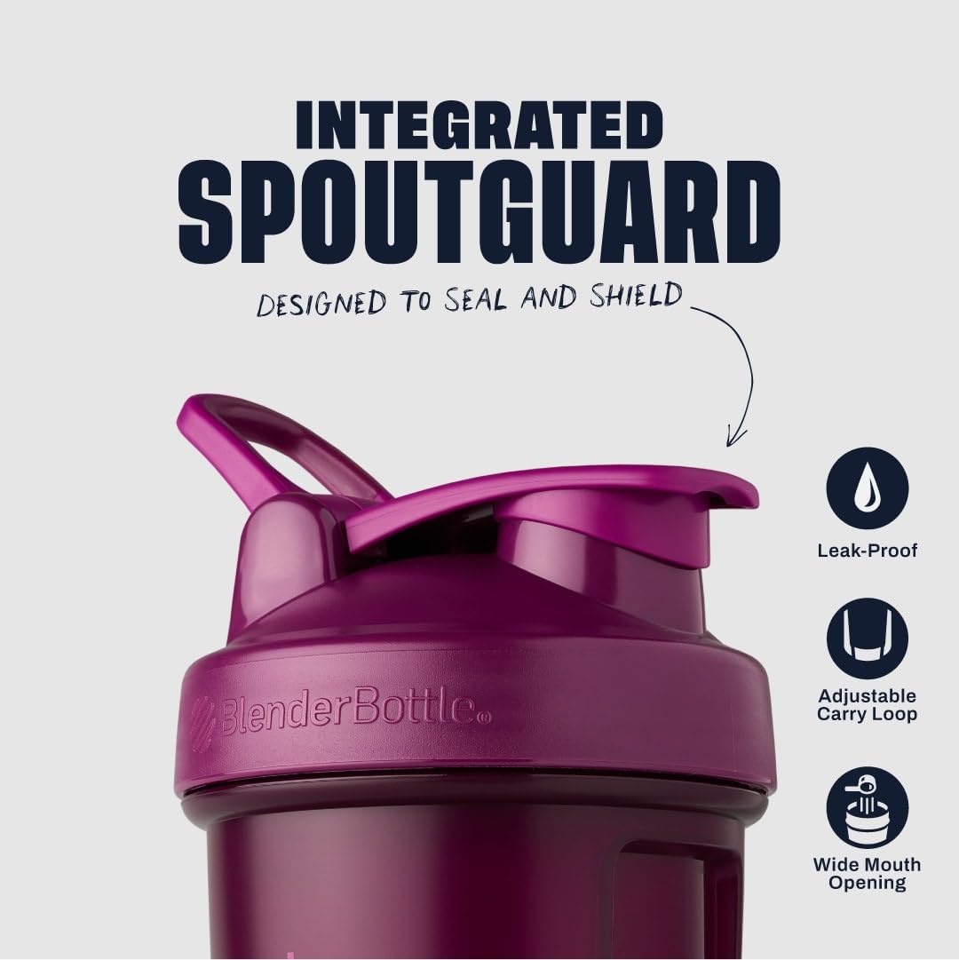 BlenderBottle Classic V2 Plastic Shaker Bottle 28 oz Plum