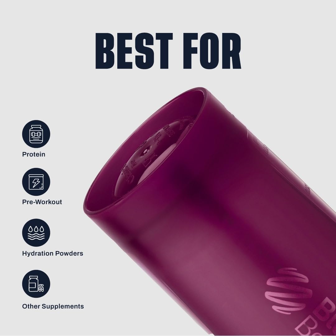 BlenderBottle Classic V2 Plastic Shaker Bottle 28 oz Plum
